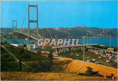 Moderne Karte Istanbul ve Guzellikleri Turkiye Une vue du Pont du Bridge Beylerbeyi village