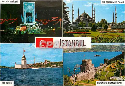 Moderne Karte Istanbul ve Guzellikleri Salutation d'Istanbul