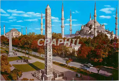 Cartes postales moderne Istanbul ve Saheserleri Hippodrome et la mosquee bleue