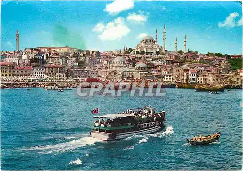 Cartes postales moderne Istanbul ve Guzellikleri La Corne d'or et la Mosquee de Soliman le Magnifique