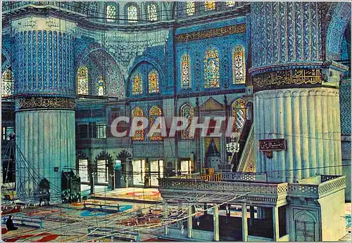 Cartes postales moderne Istanbul ve Saheserleri Interieure de la mosque bleue