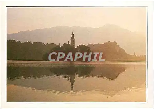 Cartes postales moderne Yugoslavia Bled L'Eglise de Sainte Marie du Lac