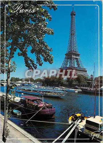 Cartes postales moderne Paris et ses merveilles la seine et la tour Eiffel (1887 1889)