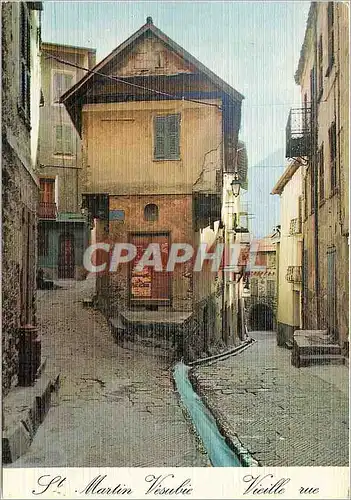 Moderne Karte Saint Martin Vesubie Alpes Maritimes Alt 1000 m vieilles maison et vieilles rues