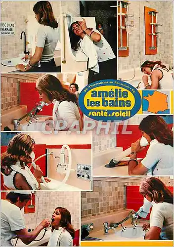 Cartes postales moderne Amelie les Bains Thermalisme au soleil de gauche a droite
