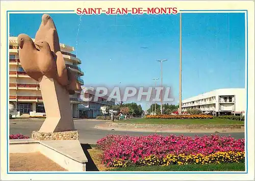 Moderne Karte Saint Jean de Monts (Vendee) L'avenue de la Foret et les Oiseaux de la mer