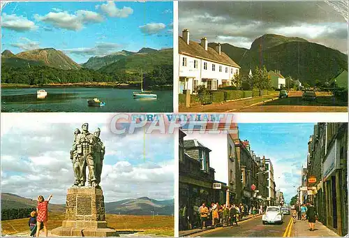 Cartes postales moderne Loch Leven Ben Nevis From Caol Commando Memorial High Street Fort William