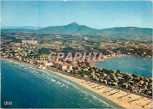 Moderne Karte Hendaye Frontiere Franco Espagnol Vue generale de la Plage et la Rhune