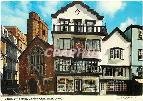 Cartes postales moderne Famous Mol's Cathedral Close Exeter Devon