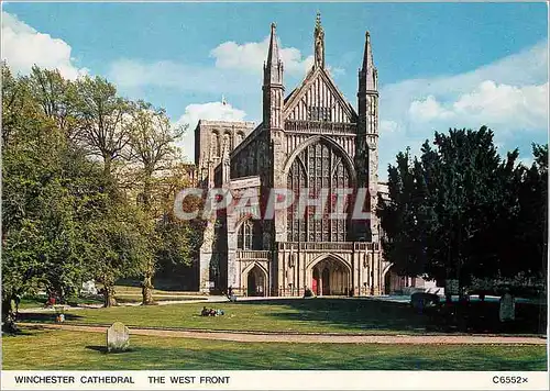 Moderne Karte Winchester Cathedral The West Front