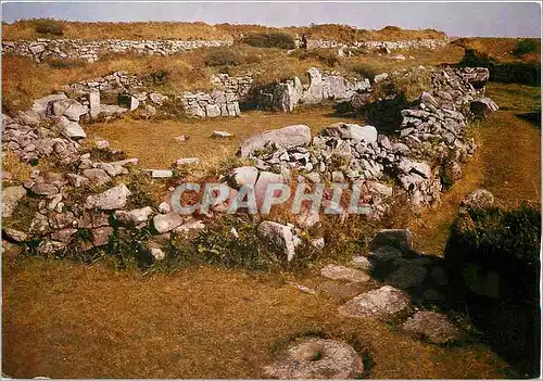 Moderne Karte Chysauster ancient Village Cornwall An Iron Age Dwalling