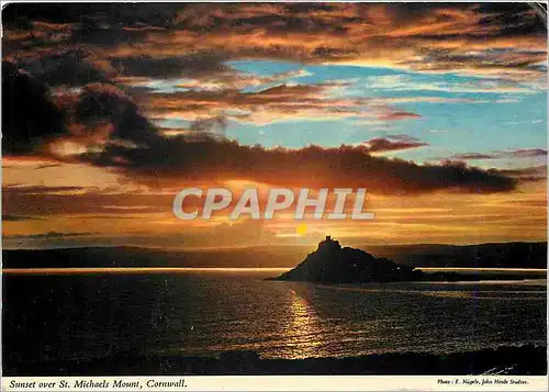 Cartes postales moderne Sunset Ocer St Michaels Mount Cornwall