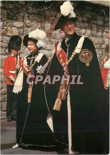 Moderne Karte The Queen and the Duke of Edinburg the Gerter Ceremony Windsor Castle