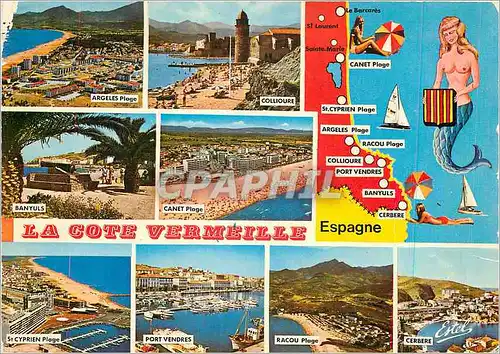 Cartes postales moderne La Cote Vermeille
