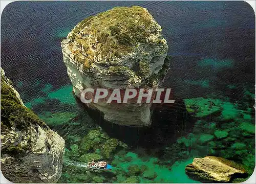 Moderne Karte Panorama de la Corse Bonifacio Cerne par les eaux transparentes