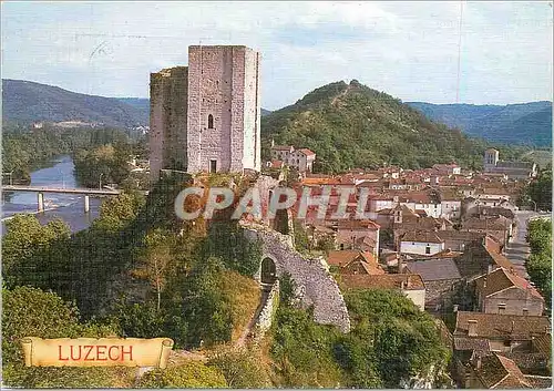 Cartes postales moderne Le Lot Terre des Merveilles Luzerch alt 104 m la ville au bords du Lot dominee par un Donjondu X