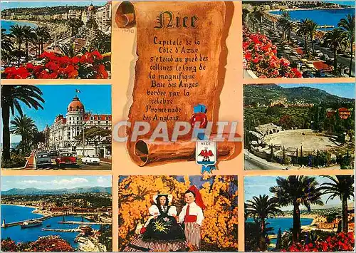 Moderne Karte Nice Cote d'Azur French Riviera Souvenir de Nice