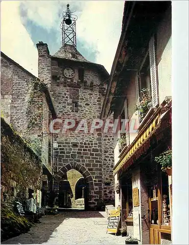 Moderne Karte Salers (Cantal) Alt 951 ma l'entre de la ville haute