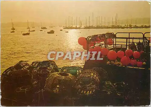 Cartes postales moderne La Bretagne en Couleurs Aber Wrac'h (Finistere) Brume matinale sur le Port