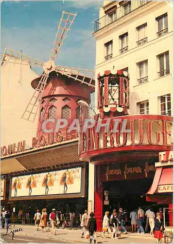 Moderne Karte Paris Le Moulin Rouge
