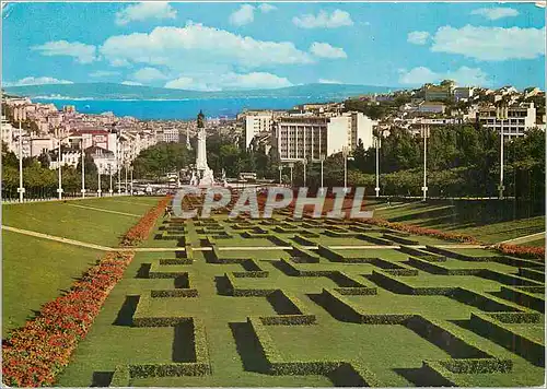 Cartes postales moderne Lisboa (Portugal) Parc Eduardo et vue partial