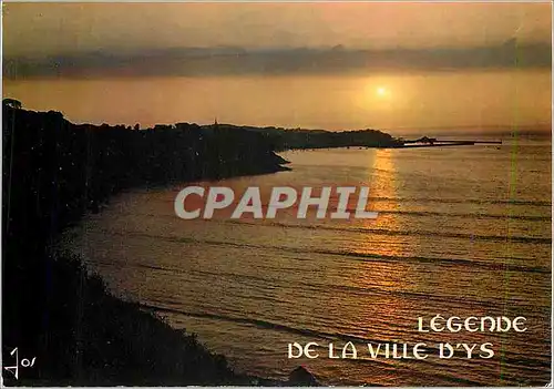 Moderne Karte La Bretagne en Couleurs Legende de la ville D'Ys