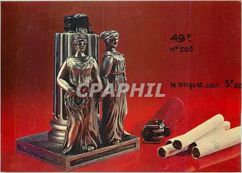 Cartes postales moderne Un Porte Briquet metal argente avec son briquet Stick interchangeable La Manufacture Pilote Berc
