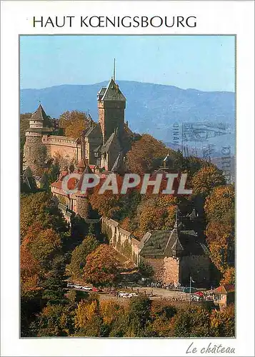 Moderne Karte Le Chateau du Haut Koenigsbourg (alt 755 ) Nid d'Aigle construit sur un Piton des vOSGES ET DOMI