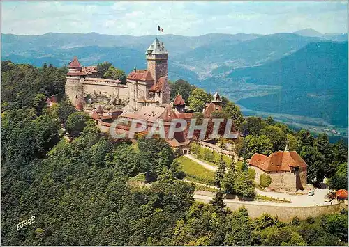 Moderne Karte Le Chateau du Haut Koenigsbourg (alt 755 ) Die Hohkoenigsburg uber dem Meeresspiegel