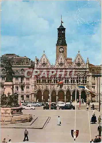 Cartes postales moderne Saint Quetin (aisne) L'Hotel de Ville (XVe s)et la Place