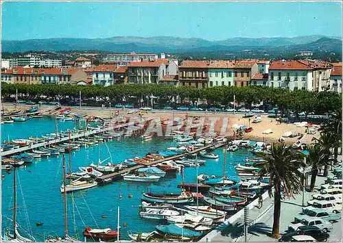 Moderne Karte Saint Raphael Cote d'Azur le port et sa promenade ombragee