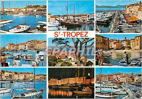 Moderne Karte Souvenir de Saint Tropez Cote varoise