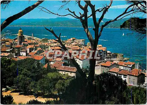 Moderne Karte Saint Tropez Vue generale sur le Golfe