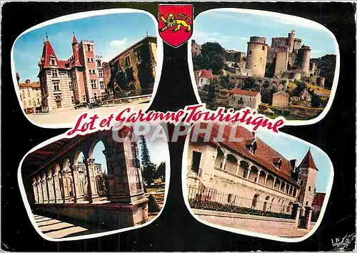 Moderne Karte Le Musee d'Agen Chateau de Bonaguil Marmande le cloitre Chateau de Nerac