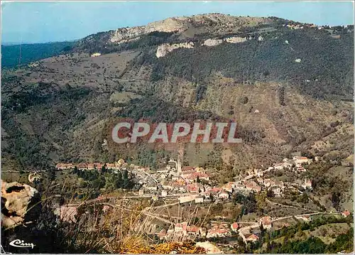 Moderne Karte Mouthier (Doubs) Vue generale depuis le point de vue du Moine