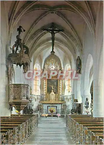 Cartes postales moderne Mouthier Haute Pierre Eglise Saint Laurent XIV XVIe s Interieur restaure en 1957