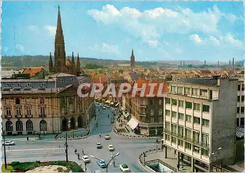 Cartes postales moderne Mulhouse (Haut Rhin) La Place de l'Europe la rue du Sauvage et l'Eglise St Etienne