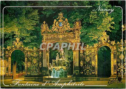 Cartes postales moderne Nancy (Meurthe et Moselle) La FOntaine d'Amphitrite illuminee
