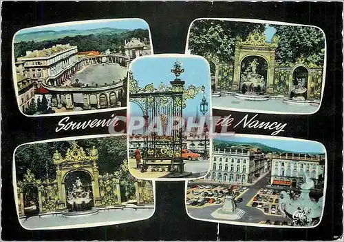 Moderne Karte Nancy (Meurthe et Moselle) l'Hemicicle Fontaine de Neptune