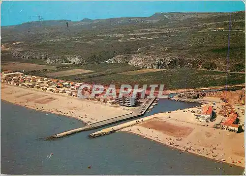 Moderne Karte Narbonne (Aude) Plage et Saint Pierre Le port nautique et la plage par avion