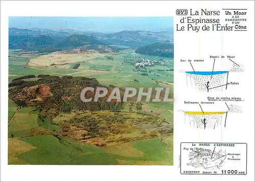 Moderne Karte Volcanisme en Auvergne La Narse d'Espinasse