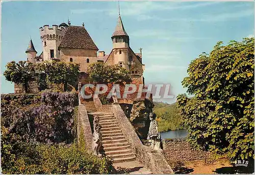 Moderne Karte Chateaux de la Dordogne Montfort dans unsite magnifique dominant la Dordogne