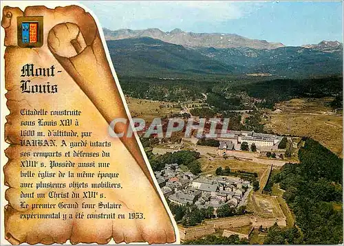 Cartes postales moderne Lumiere et Couleurs de la Cerdagne (Py Or) Mont Louis alt 1600 m vue generale au fond la chaine