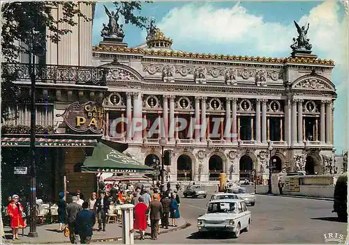 Moderne Karte Paris L'Opera et la Cafe de la Paix