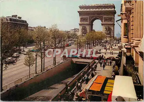 Moderne Karte Paris Les champs Elysees et l'Arc de Triomphe