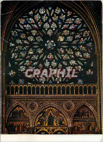 Cartes postales moderne Paris La Sainte Chapelle Grande rose de la Facade