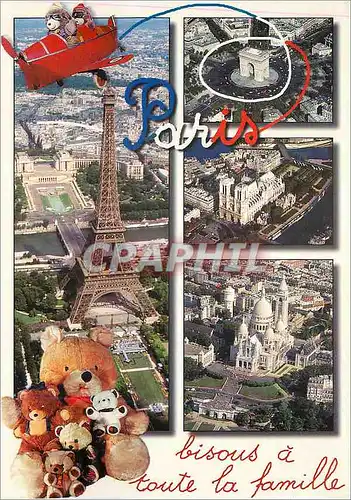 Cartes postales moderne Paris bisous a toute la famille