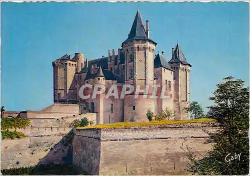 Moderne Karte Saumur (Maine et Loire) le chateau Chateaux de la Loire