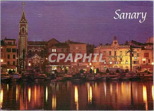 Cartes postales moderne Sanary sur Mer la nuit