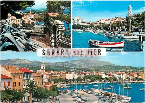 Cartes postales moderne Sanary sur mer (Var) Chemin de l'Oratoire le Port vue